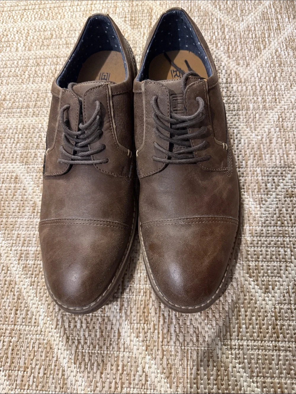 Rye Men's Brown Suede Cap-Toe Oxfords